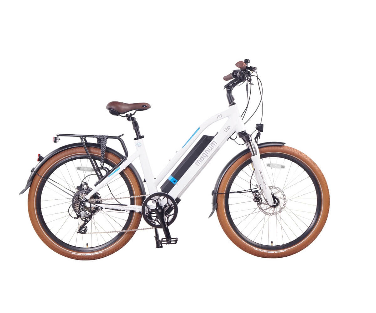 Magnum Ui6 Electric Bike White frame